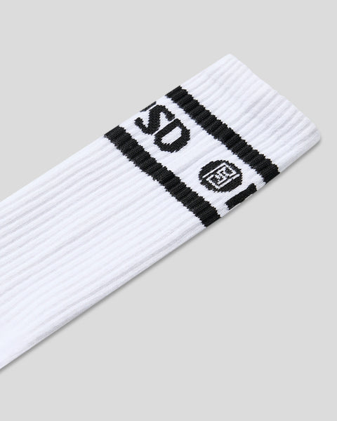 3 Pack - Logo Stripe Crew - White