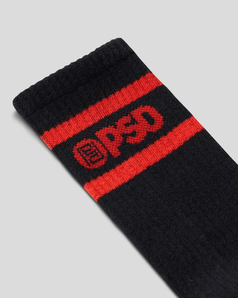 3 Pack - Logo Stripe Crew - Dark