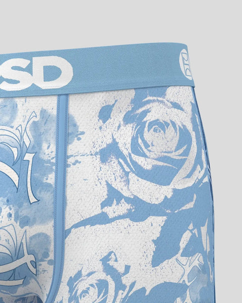 Blue and white waistband with 