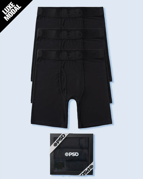 Luxe Modal - Black Solid 3 Pack XS / BLACK