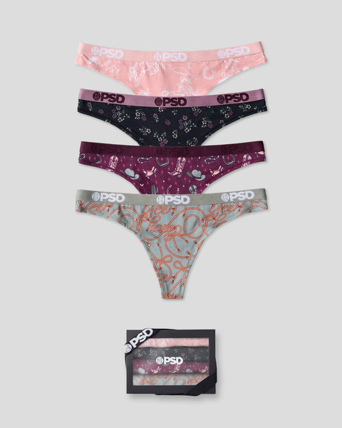 COWGRL MDL TH 4PKBX MULTI XS / MULTI